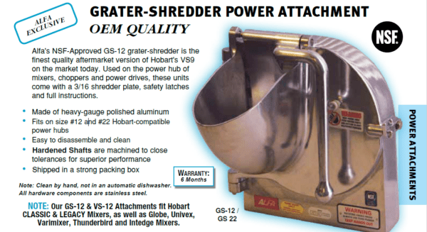 Vegetable Cutter Attachment, GS-12 - Image 2