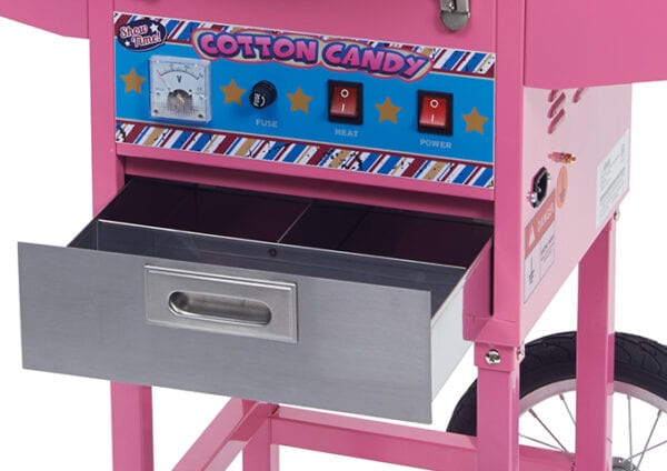 Show Time Cotton Candy Machine with Cart, CCM-28M, WInco - Image 2