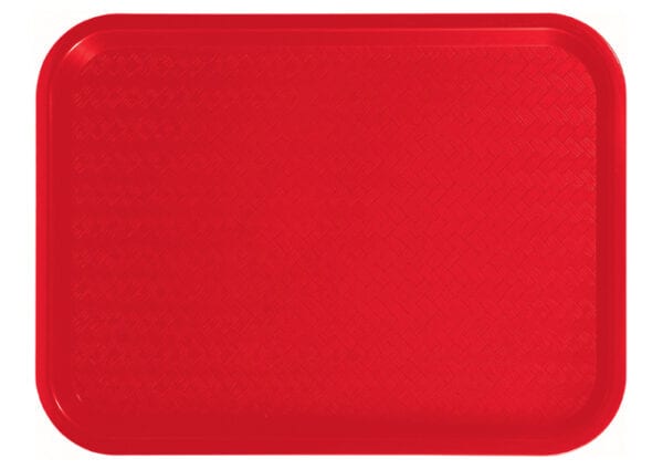 High Quality Plastic Cafeteria Tray 12x16 Red, FFT-1216R, Winco