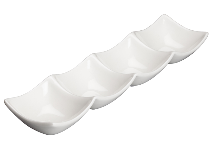 36 Loures 11-7/8″ x 3″ Porcelain Quartet Bowls, Bright White, WDP017-105, Winco