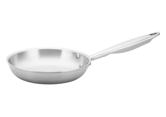 10" Tri-Ply Stainless Steel Fry Pan, Natural, TGFP-10, Winco