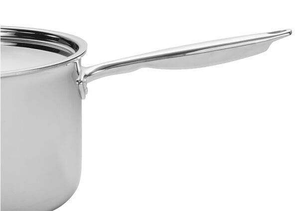 Tri-Ply Stainless Steel Sauce Pan with Cover 1 1/2 QT 6" - Image 2