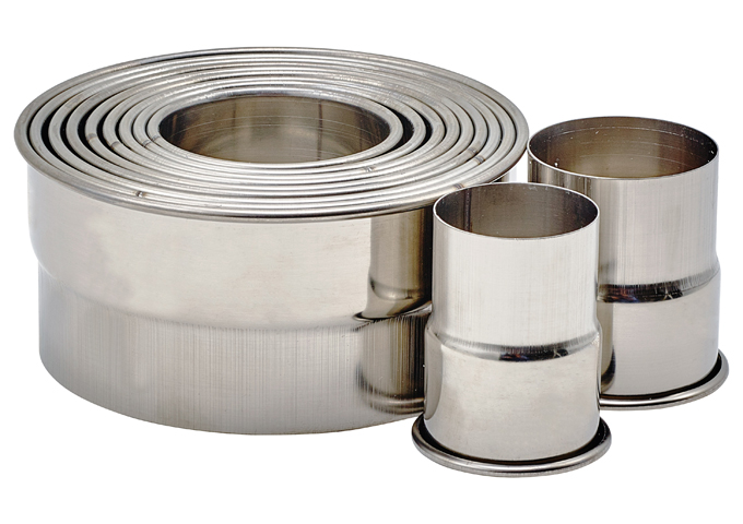 Round Cookie Cutter Set, 11 Piece, Stainless Steel CST-22 Winco