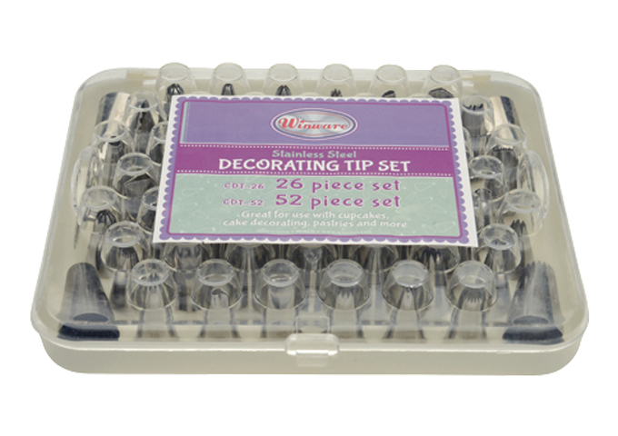 Winco SDC-6 6-Piece Stainless Steel Triangle Decorating Combs Set