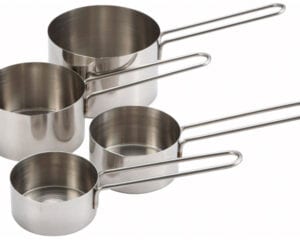 Measuring Cup Set, 4pcs, Wire Handle, Stainless Steel, MCP-4P, Winco