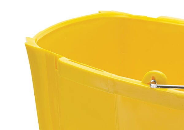36 Quart Mop Bucket with Side-Press Wringer, Yellow, MPB-36, Winco - Image 3