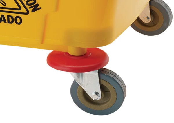 36 Quart Mop Bucket with Side-Press Wringer, Yellow, MPB-36, Winco - Image 4