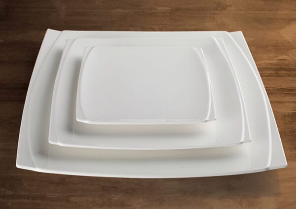 Case Bettini Porcelain Square Plates, Bright White 7 1/2" 24 pcs, WDP009-101, Winco - Image 2
