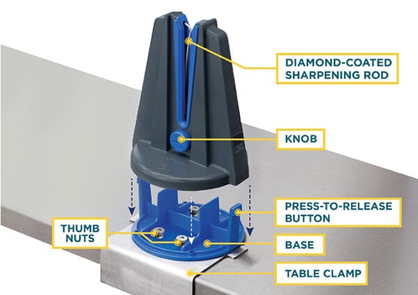 Blade Station Hands-Free Knife Sharpener, KSP-6, Winco - Image 4
