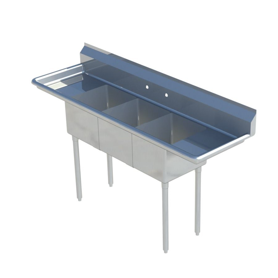 Three Compartment Sink, SMS-3-1014D