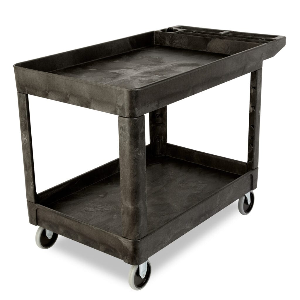 Bussing Utility Transport Cart 5-1/4"L x 25-7/8"W x 33-1/4"H, FG452089BLA, Winco