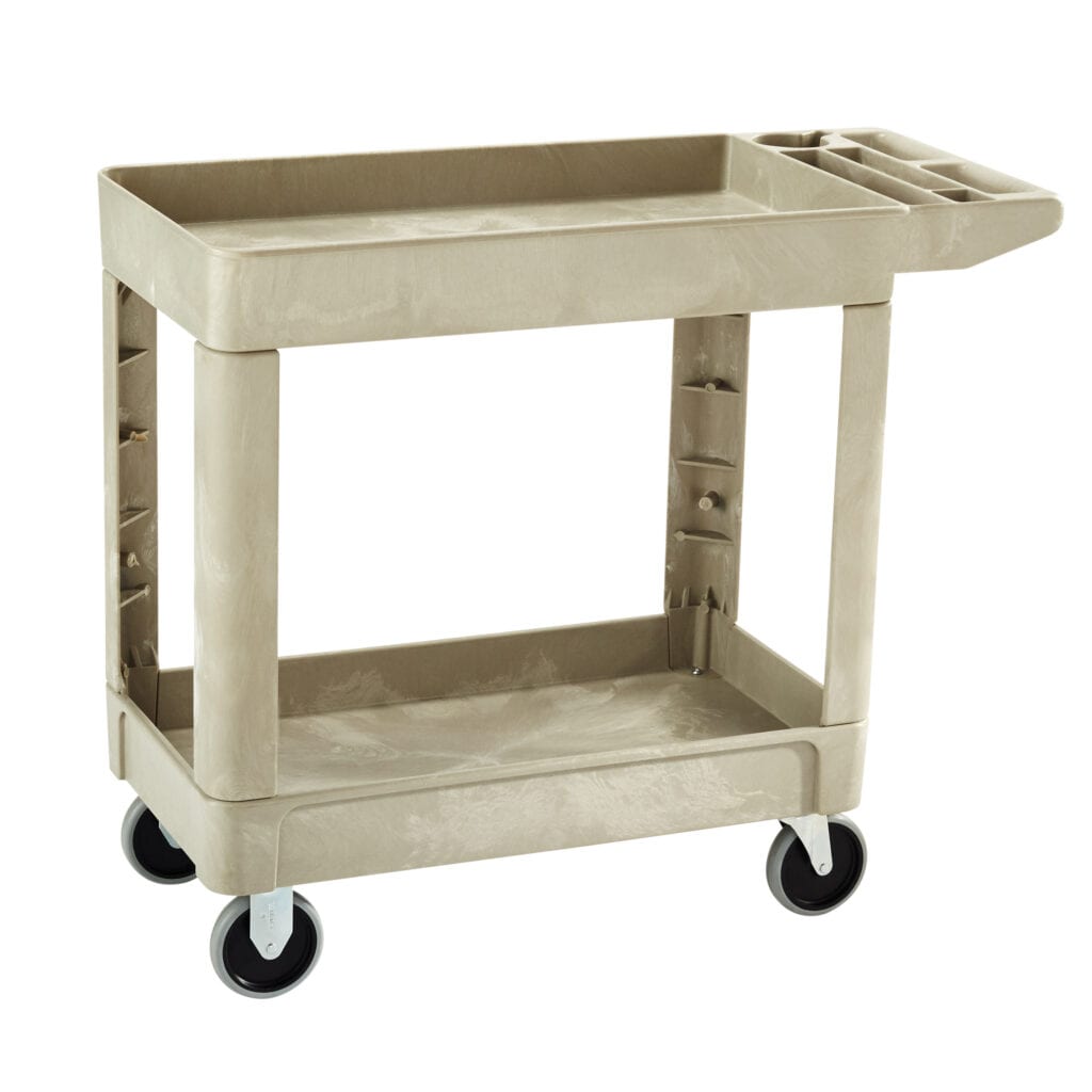 Bussing Utility Transport Cart 39"L x 17-7/8"W x 33-1/4"H,FG450089BEIG, Winco