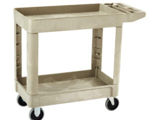 Bussing Utility Transport Cart 39"L x 17-7/8"W x 33-1/4"H,FG450089BEIG, Winco