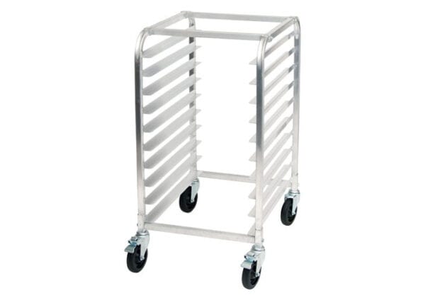 10-Tier End-Load Sheet Pan Rack with Brakes, 3″ Spacing, Aluminum Half size, AWRK-10, Winco