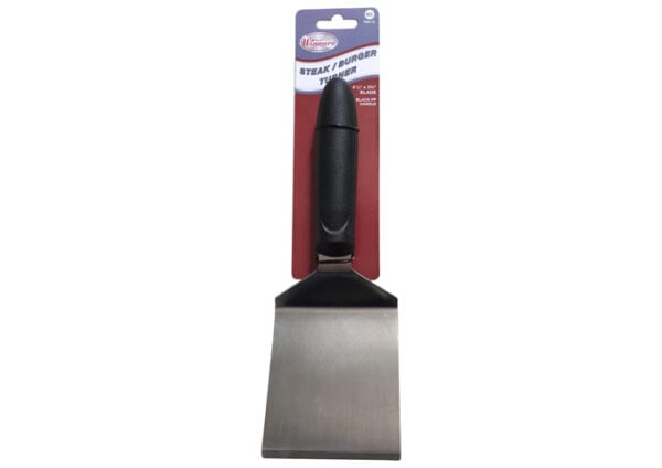 Steak/Burger Turner with Offset, Black Handle, 4-1/8″ x 3-3/4″ Blade - Image 3