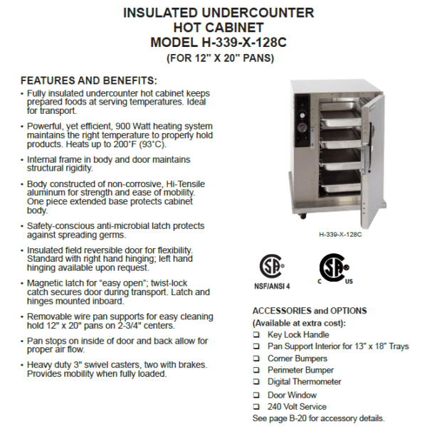 Heated Cabinet, Mobile, H-339-X-128C - Image 3