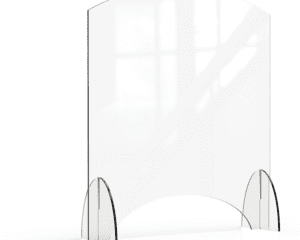 Acrylic Sneeze Guard with Pass-Through Window 36 x 10 x 40 in