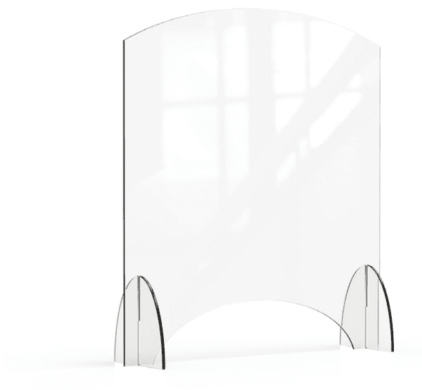 Acrylic Sneeze Guard with Pass-Through Window 36 x 10 x 40 in