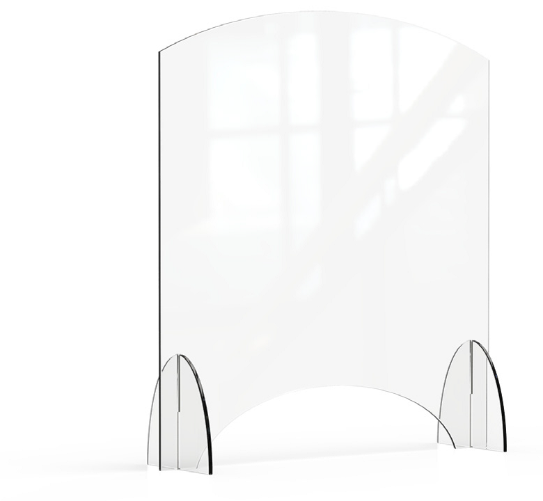 Acrylic Sneeze Guard with Pass-Through Window 36 x 10 x 40 in