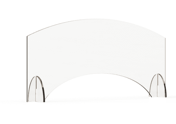 Acrylic Sneeze Guard with Pass-Through Window 36 x 4.7 x 15.5 in