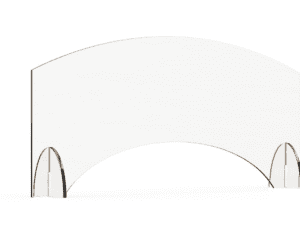 Acrylic Sneeze Guard with Pass-Through Window 36 x 4.7 x 15.5