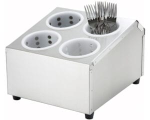 Stainless Steel Flatware Cylinder Holder, Four Holes, FC-4H, Winco