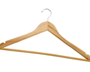 Wooden Coat Hangers 12 Piece, WCH-1, Winco