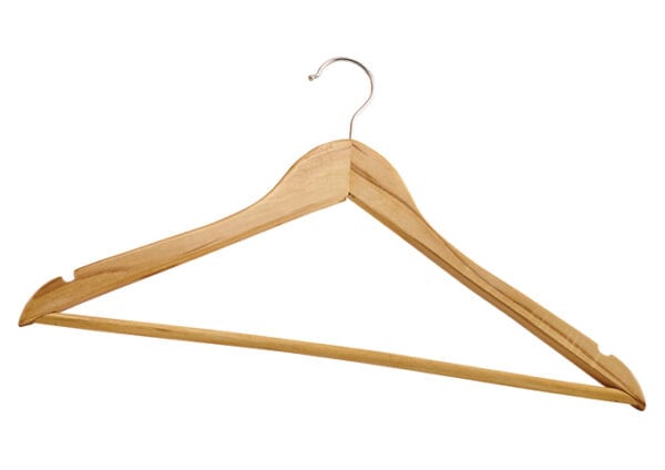 Wooden Coat Hangers 12 Piece, WCH-1, Winco