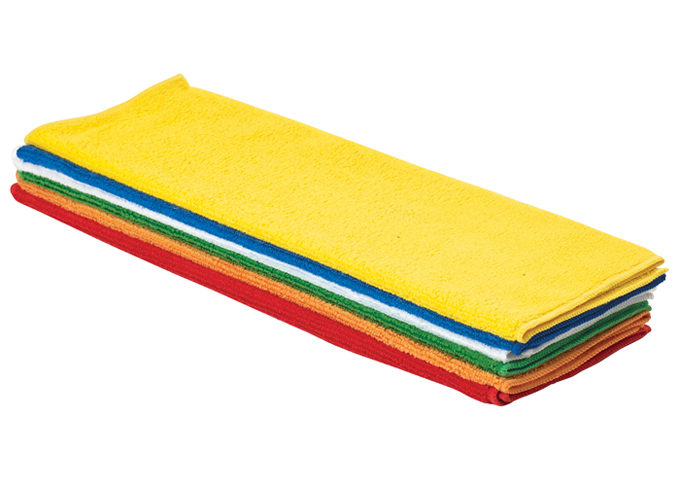 Microfiber Towel, 16″ x 16″, 6 Pack, assorted colors, BTM-16AC, Winco