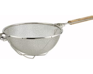 Nickel-Plated Reinforced Double Mesh Strainer, Flat Handle, MST-10RB, Winco