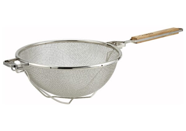 Nickel-Plated Reinforced Double Mesh Strainer, Flat Handle, MST-10RB, Winco
