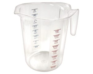 4 Quart Polycarbonate Measuring Cup with Color Graduations, PMCP-400, winco