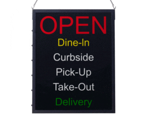 All-in-One “OPEN” LED Sign