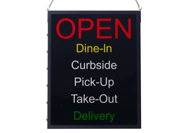 All-in-One “OPEN” LED Sign