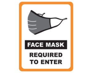 “Face Mask Required” Window Cling, 8-1/2” x 11”, 2 pcs/pk WC-811