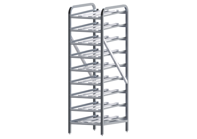 9-Tier Can Storage Rack, Full Height, Stationary, Heavy-Duty Aluminum, Winco ALCR-9