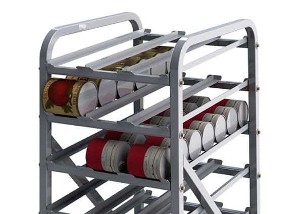 9-Tier Can Storage Rack, Full Height, Stationary, Heavy-Duty Aluminum, Winco ALCR-9 - Image 2