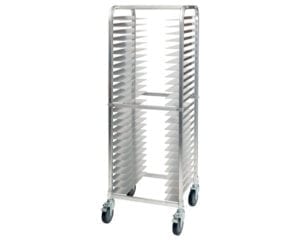 26-Tier Pizza Pan Rack with Brakes, 2″ Spacing, Aluminum, Winco ALPR-26BK