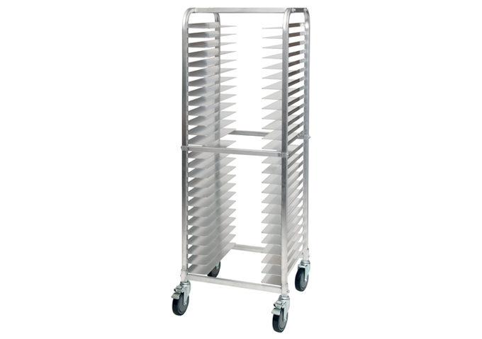 26-Tier Pizza Pan Rack with Brakes, 2″ Spacing, Aluminum, Winco ALPR-26BK