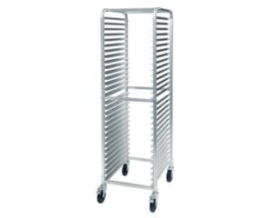 Aluminum 30-Tier End-Load Sheet Pan Rack with Brakes, 2″ Spacing, Winco ALRK-30BK