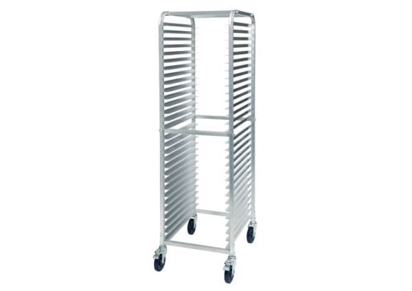 Aluminum 30-Tier End-Load Sheet Pan Rack with Brakes, 2″ Spacing, Winco ALRK-30BK