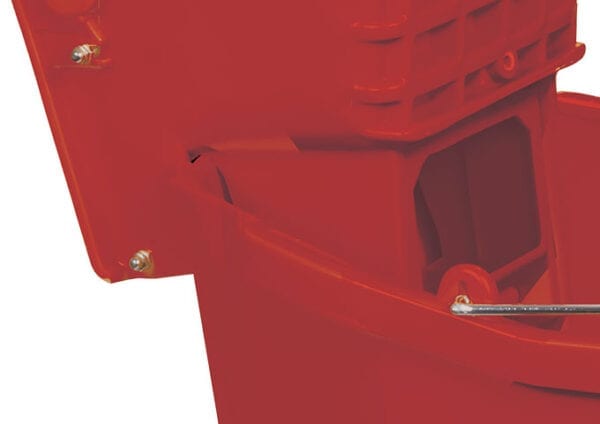 36 Quart Mop Bucket with Side-Press Wringer, Red, Winco  MPB-36R - Image 3