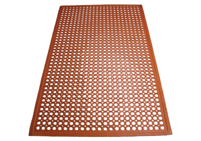 Rubber Grease Resistent Floor Mats, Beveled Edge, Winco RBM-35R