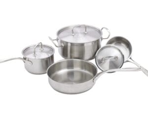 7-Piece Cookware Set, Stainless Steel, Winco  SPC-7H