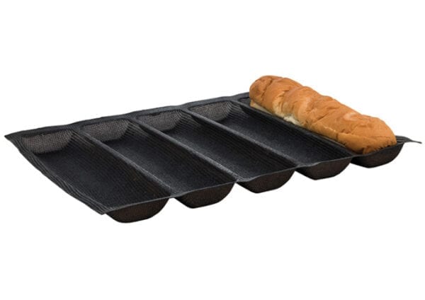 5-Roll Silicone Bread Form, 18″ x 13″, Winco, SBF-5K - Image 2