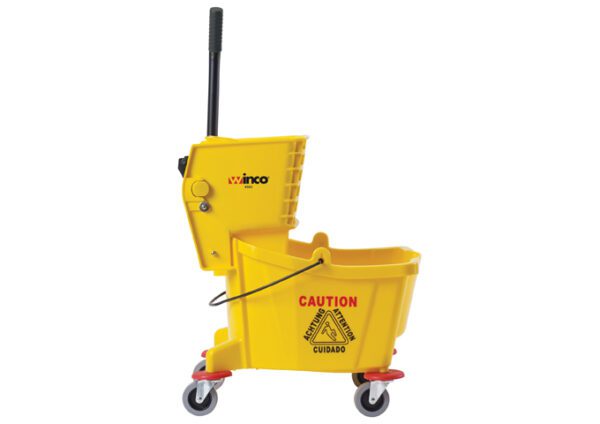 26 Quart Mop Bucket with Side-Press Wringer, Yellow