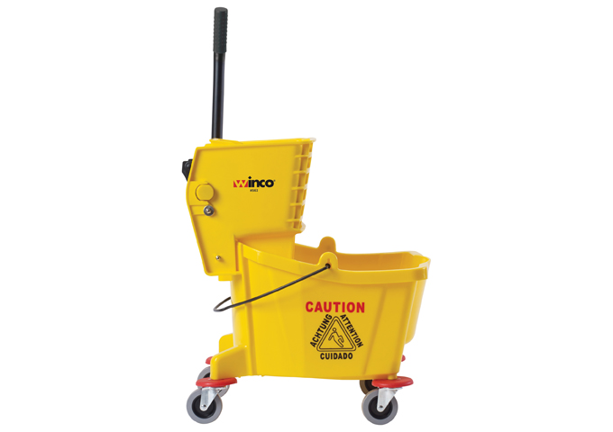 26 Quart Mop Bucket with Side-Press Wringer, Yellow